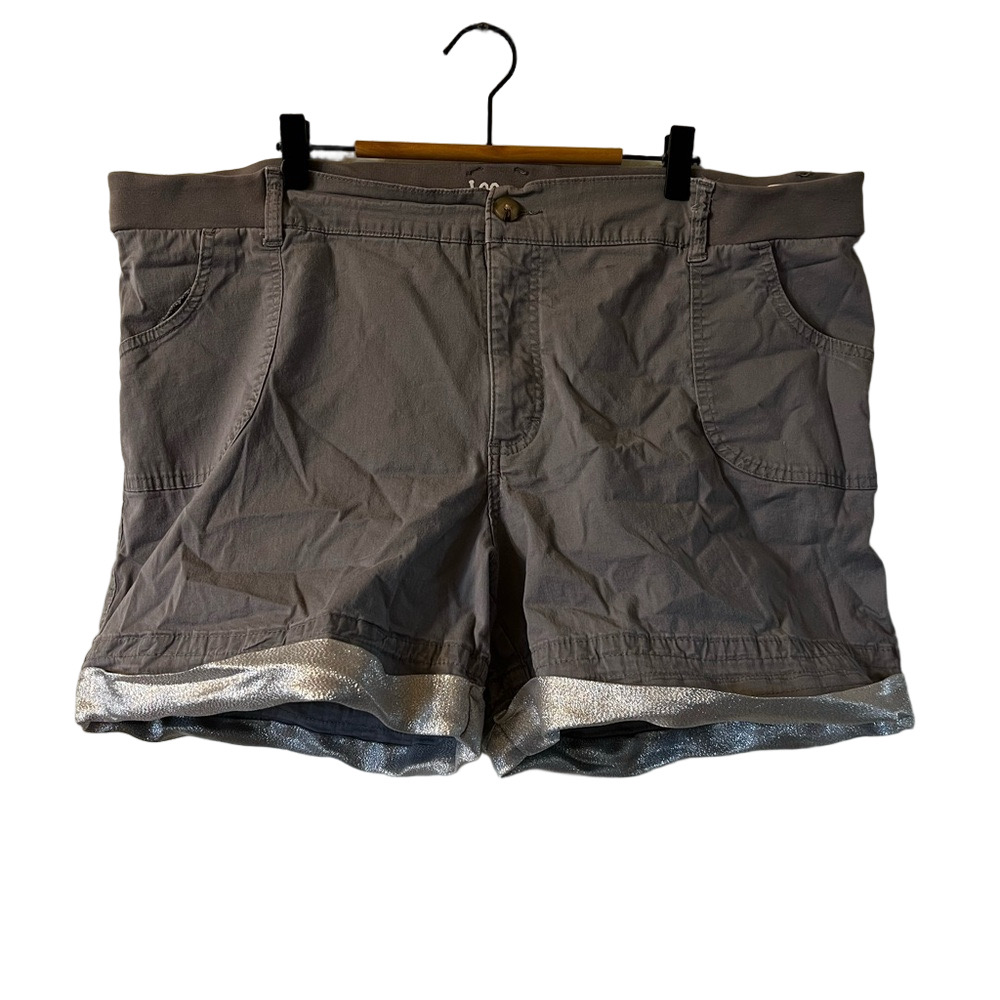Lee Women’s Gray Shorts with Silver Trim 22 M